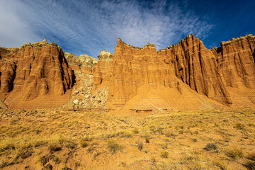 Majestic landscape of Cathedral Valley at Capitol Reef National Park in Utah.