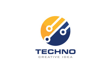 Creative Abstract Technology Concept Logo Design Template