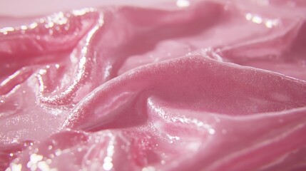 Pink Glittering Fabric Draped Softly