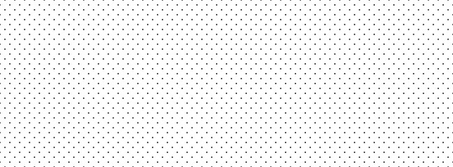 Seamless dotted repeated texture. Black and white polka dot pattern. Repeated endless backdrop. All over halftone wallpaper. Regular grid background. Vector textile fabric poka dot swatch