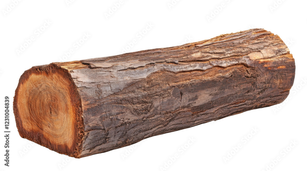 Poster log showing cross section with transparent background