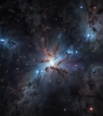 Fototapeta premium Space Background with Bright Starfield and Cosmic Texture, universe, nebulae