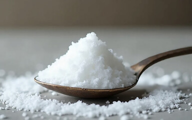 Sugar on a spoon. Sucralose The Guardian of Indulgence Sweetening Every Sip and Bite Without Guilt