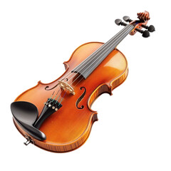 Fototapeta premium Elegant Wooden Violin with Beautiful Curves and Shine