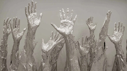 chrome hands reaching --ar 16:9 --style raw --profile rbc9fhd --stylize 750 --v 6.1 Job ID: fe1f600a-7636-4cdf-8246-906bb6df330f