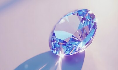 Fototapeta premium Blue Diamond Sparkle, Studio Shot, Soft Light, Luxury Ad
