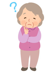 高齢女性　表情ポーズ　シニア　高齢者　後期高齢者