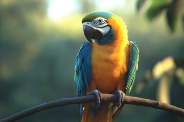 Obraz premium blue and yellow macaw ara
