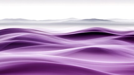 Obraz premium Purple Waves Flowing Over Misty Mountains