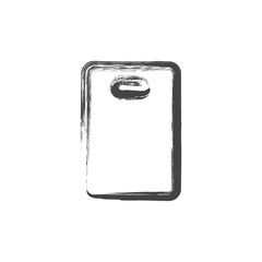 筆書き日用品家電関連の単品アイコン　まな板