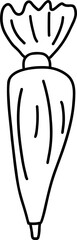 Lineart of pipping bag