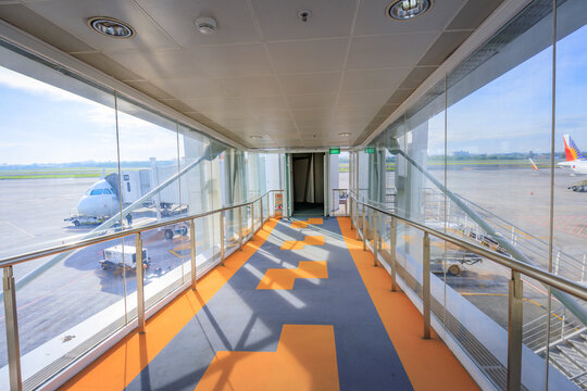 Philippine Airlines (PAL) hallway at NAIA International Airport Terminal 2
