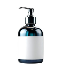 Modern Black Dispenser Bottle With Blank Label for Branding or Design