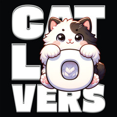 cat lovers - Ready to Use Graphic Design Illustration