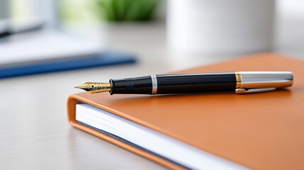Crafting thoughts with elegance on a leather journal
