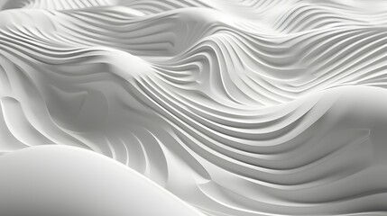 Obraz premium Abstract white waves create a smooth, flowing texture, evoking a sense of calm and tranquility.