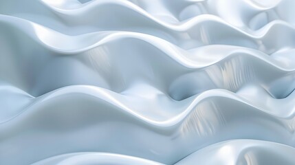 Fototapeta premium A smooth, wavy surface with a glossy finish, resembling fabric or liquid.