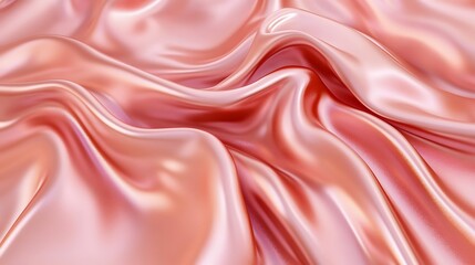 Fototapeta premium Draped Pink Silk Fabric Showing Soft Curves and Texture
