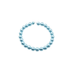 Obraz premium Elegant Blue Pearl Bracelet on Transparent Background