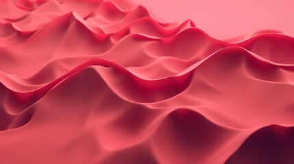 Obraz premium Abstract wave-like forms in a soft pink hue, creating a smooth, flowing texture.