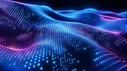 A vibrant, abstract representation of flowing waves of light and color.