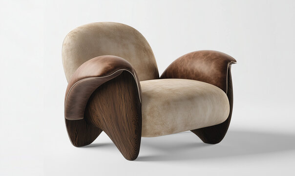 Designer Lounge Chair with Soft Curves and Premium Materials, Ideal for Contemporary Spaces
