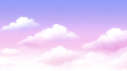 Soft pastel clouds in serene sky