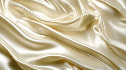 Obraz premium Elegant Draped Creamy Silk Fabric Texture
