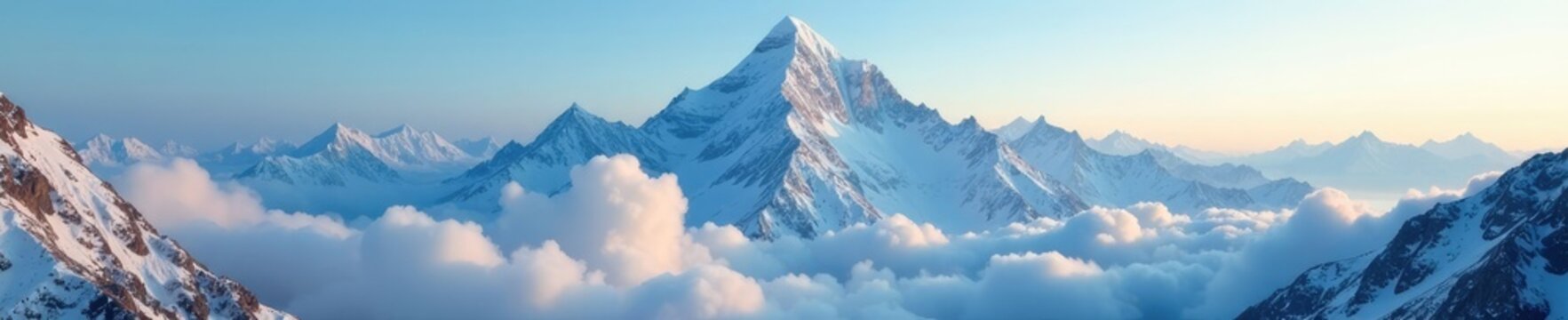 Killer mountain Nanga Parbat from unique perspective with clouds and mist, alps, clouds, killer