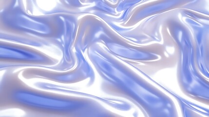 Obraz premium Smooth flowing pastel blue and white silk fabric