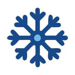 Large detailed snowflake winter icon