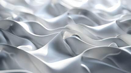 Obraz premium A close-up view of smooth, flowing fabric creating a dynamic, wavy texture.