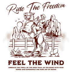 Ride The Freedom - Ready to Use Graphic Design Illustration