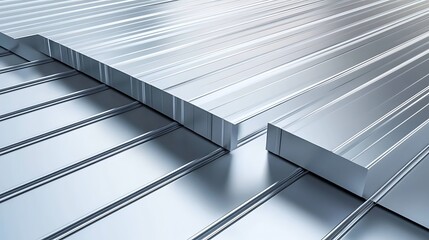 Fototapeta premium Stacked Metal Sheets Showing Texture and Pattern