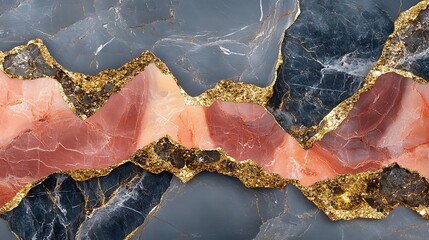 Obraz premium Abstract Marble Texture with Gold Accents