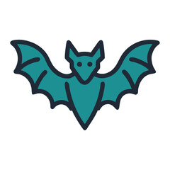 Tropical rainforest bat exotic wildlife illustration