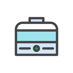 カラー日用品家電関連の単品アイコン　加湿器