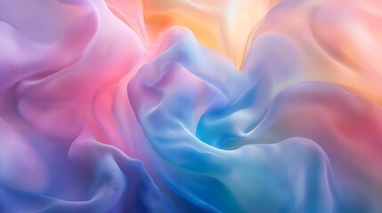 Obraz premium Abstract Pastel Fabric Draped in Soft Waves