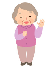 高齢女性　表情ポーズ　シニア　高齢者　後期高齢者