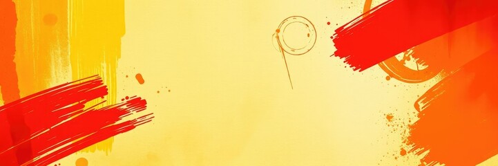 Retro-inspired abstract art with bold brushstrokes and bright hues of red orange and yellow on a textured background, artistic expressions, bold brushstrokes