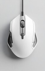 gaming mouse 3d rendering white mockup