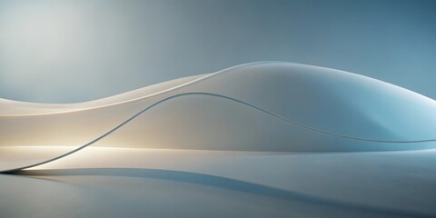 Abstract White Curve Background