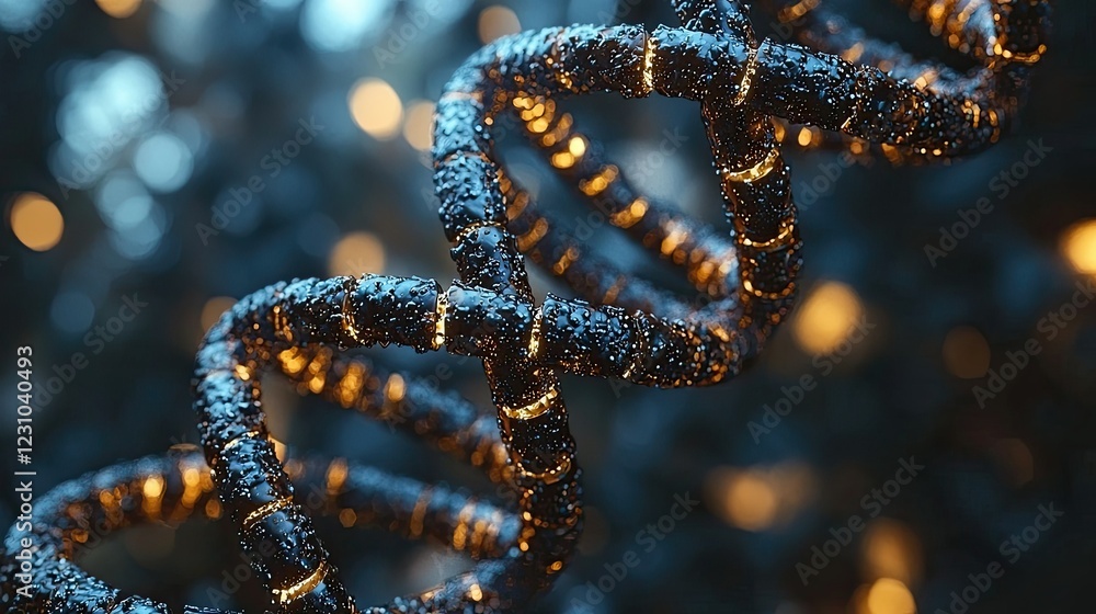 Poster abstract representation of a dna helix structure