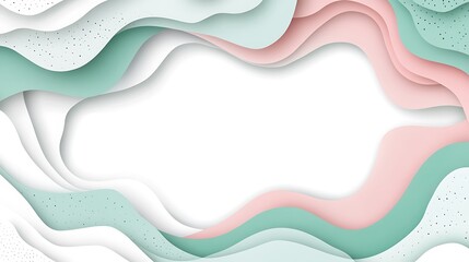 Obraz premium Abstract Pastel Wave Background Design With White Space