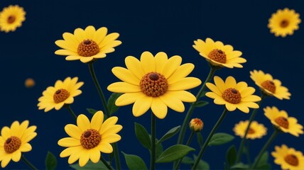 黄色的花儿一朵朵地开放了