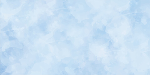 Abstract blue sky and clouds background, Vibrant clear blue sky with puffy and blurry natural clear clouds, watercolor background concept abstract cloudy sky

