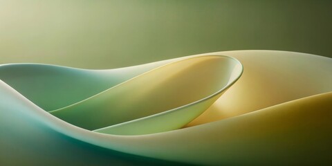 Abstract Green and Yellow Wave Forms