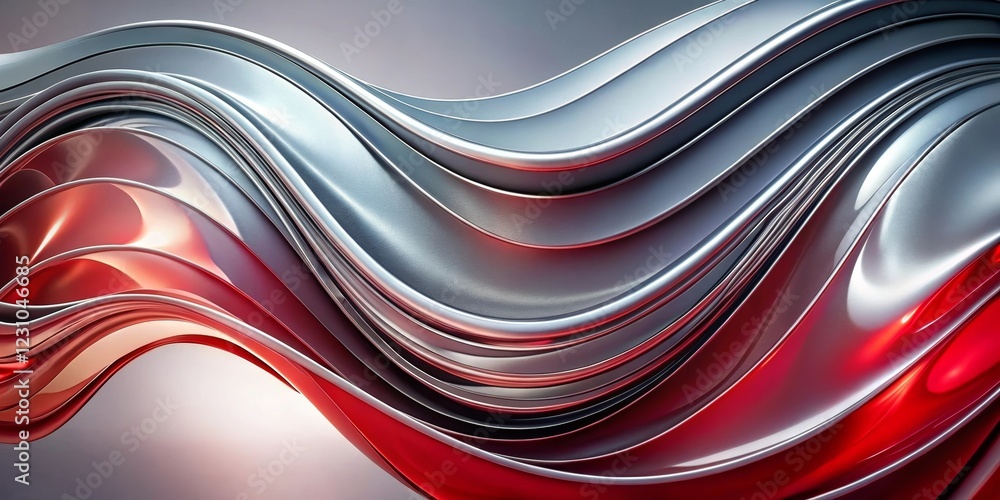 Canvas Prints abstract metallic wave background