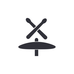 Drum stick solid icons, minimalist vector illustration ,simple transparent graphic element .Isolated on white background