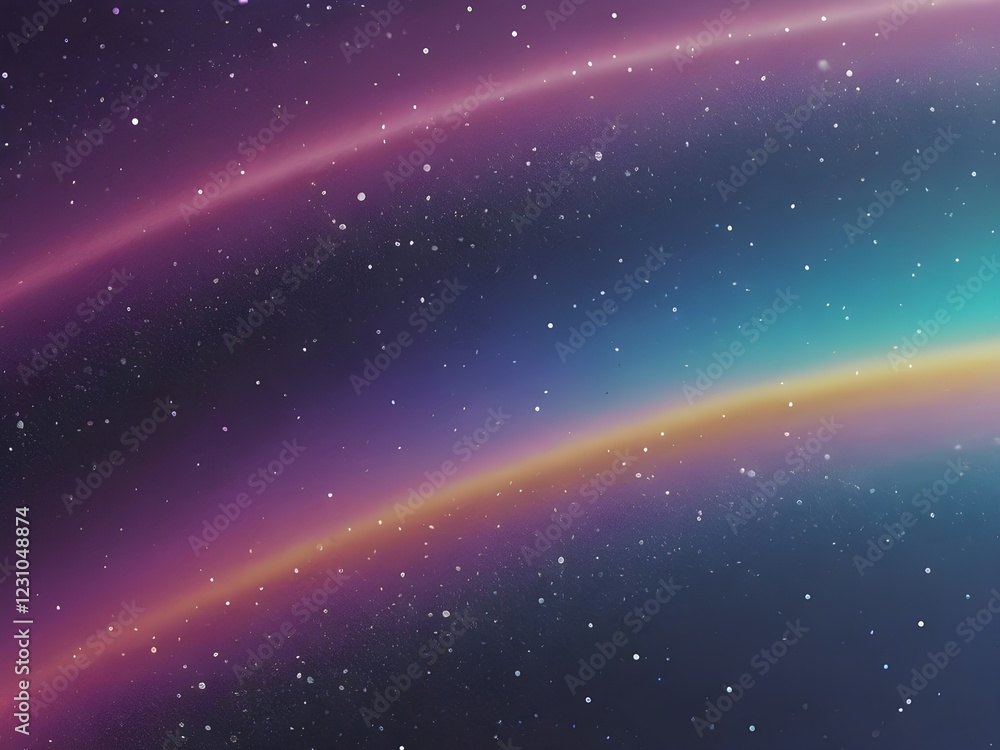 Wall mural vibrant arcs of color sweep across a starry night sky, creating a surreal and ethereal atmosphere. t